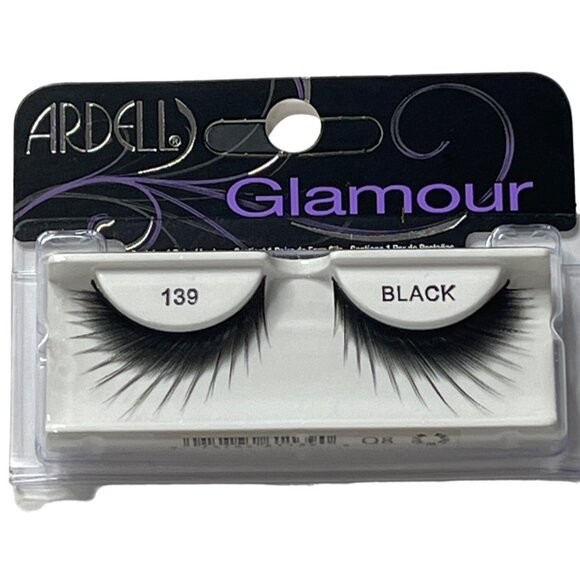 Ardell Glamour 139 Black – Long Wispy Dramatic False Eyelashes - Picture 1 of 5